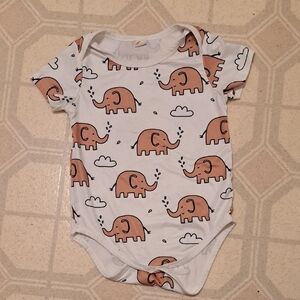 4/$20-Adorable Elephant Print Kids Onesie